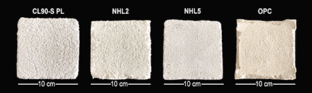 Macroscopic appearance of the mortars.
